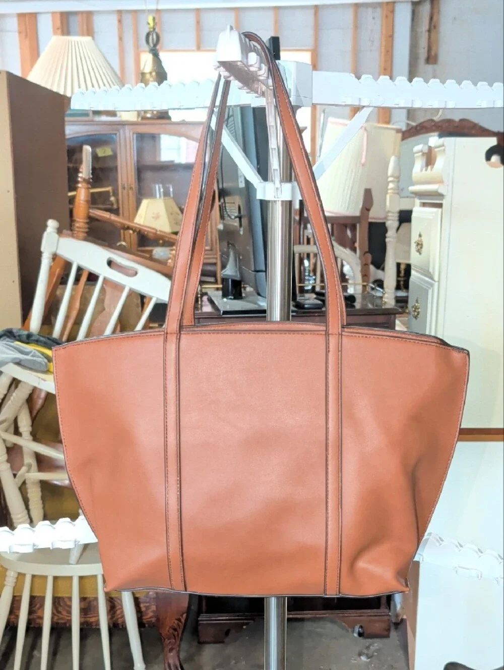 Nine West Cognac Brown Tote Shoulder Bag